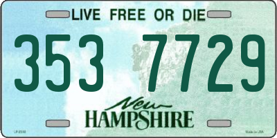 NH license plate 3537729