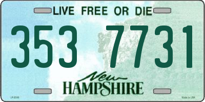NH license plate 3537731