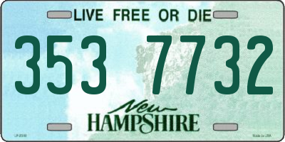 NH license plate 3537732