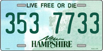NH license plate 3537733