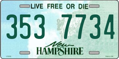 NH license plate 3537734