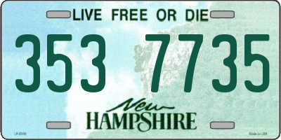 NH license plate 3537735