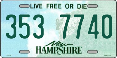 NH license plate 3537740