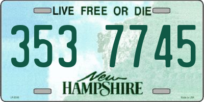 NH license plate 3537745