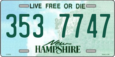 NH license plate 3537747