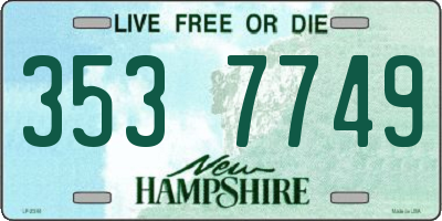 NH license plate 3537749