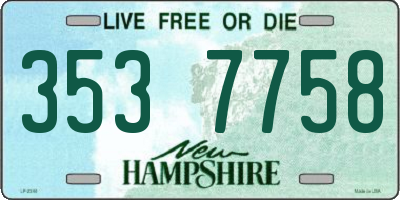 NH license plate 3537758
