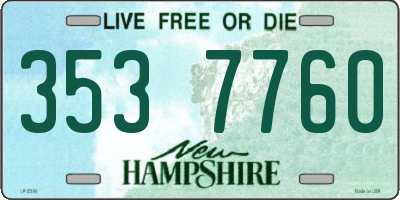 NH license plate 3537760