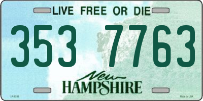 NH license plate 3537763