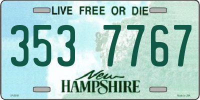 NH license plate 3537767