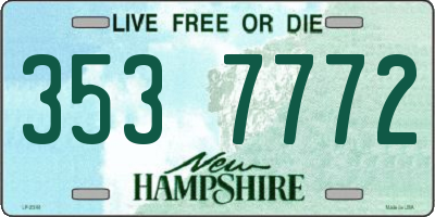 NH license plate 3537772