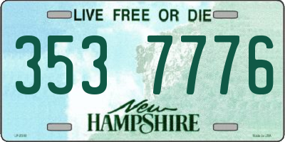 NH license plate 3537776