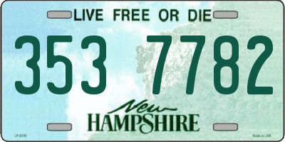 NH license plate 3537782