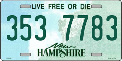 NH license plate 3537783