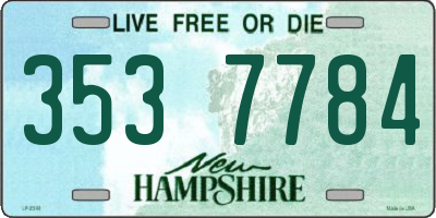 NH license plate 3537784