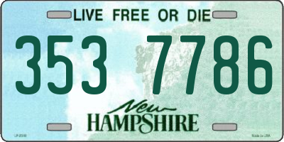 NH license plate 3537786