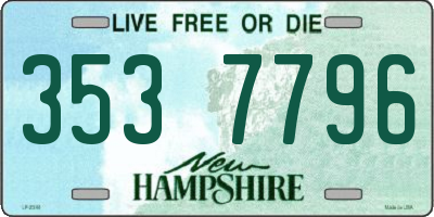 NH license plate 3537796