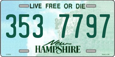 NH license plate 3537797