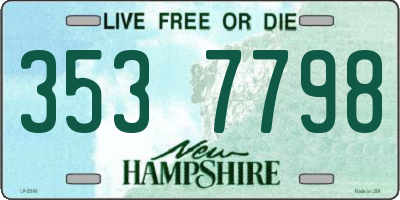 NH license plate 3537798