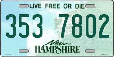 NH license plate 3537802