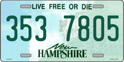 NH license plate 3537805