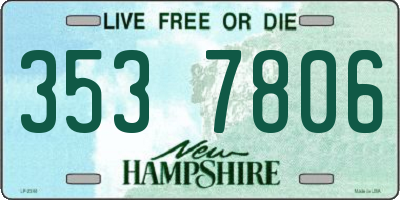NH license plate 3537806