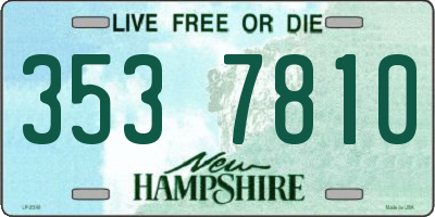 NH license plate 3537810