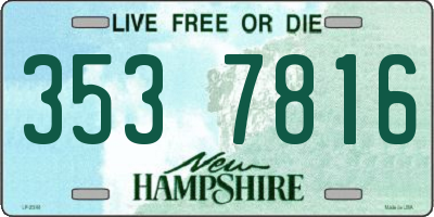 NH license plate 3537816