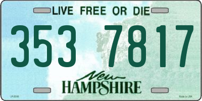 NH license plate 3537817
