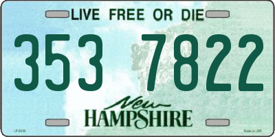NH license plate 3537822