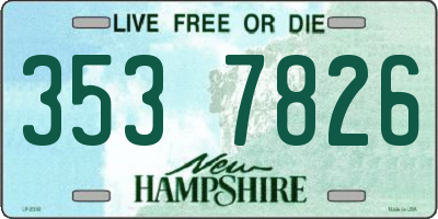 NH license plate 3537826
