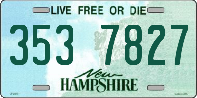 NH license plate 3537827