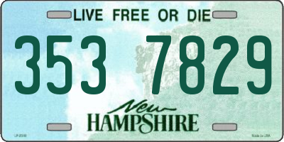 NH license plate 3537829