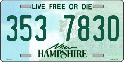 NH license plate 3537830