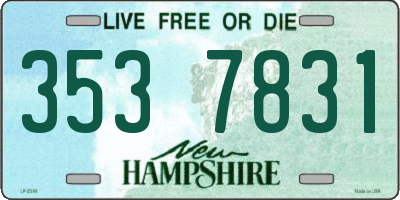 NH license plate 3537831