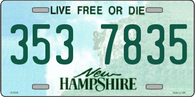 NH license plate 3537835