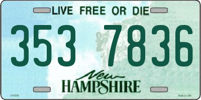 NH license plate 3537836