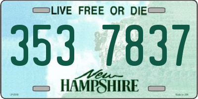 NH license plate 3537837