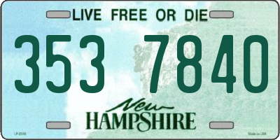 NH license plate 3537840