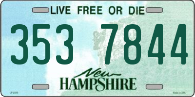 NH license plate 3537844