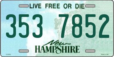 NH license plate 3537852