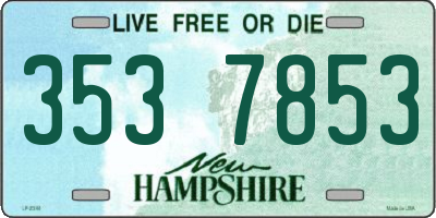 NH license plate 3537853