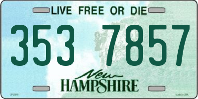 NH license plate 3537857