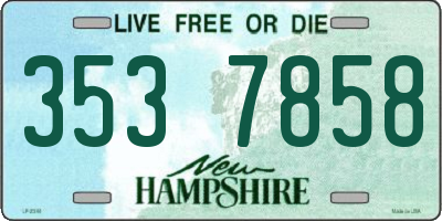 NH license plate 3537858