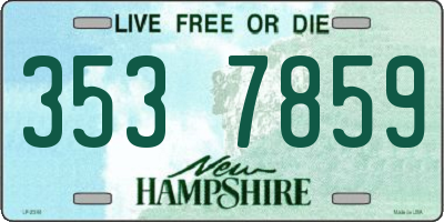 NH license plate 3537859
