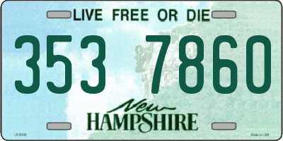 NH license plate 3537860