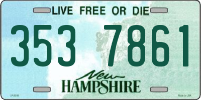NH license plate 3537861