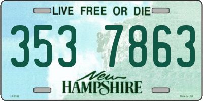 NH license plate 3537863