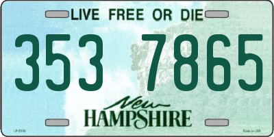 NH license plate 3537865