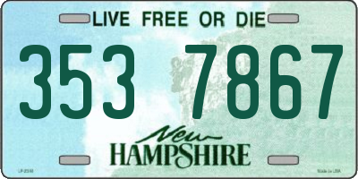 NH license plate 3537867